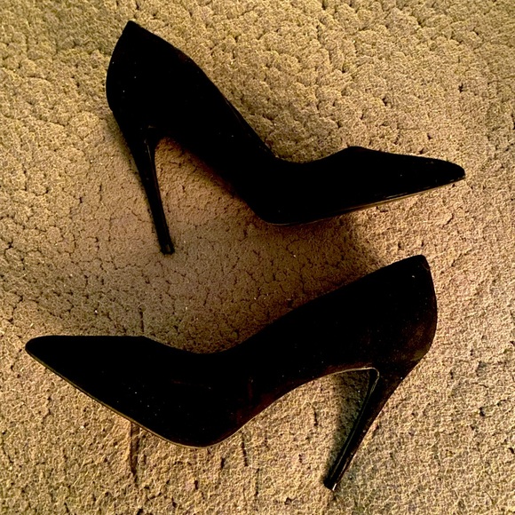 Like new Steve Madden black suede heels 👠 - Picture 1 of 4